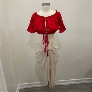 Forever 21 Cream Colored Skirt